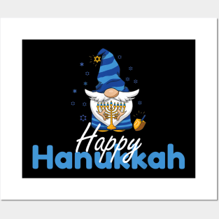 Gnomes Menorah Hanukkah Posters and Art